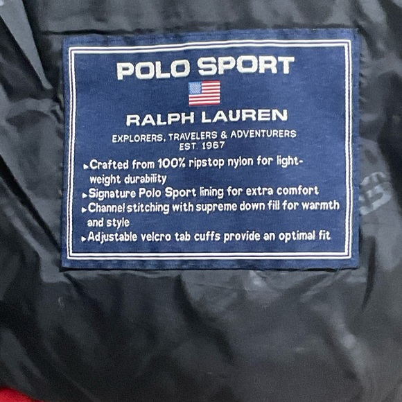 polo Sport Red Puffer Winter Jacket in size Large. - Picture 6 of 9